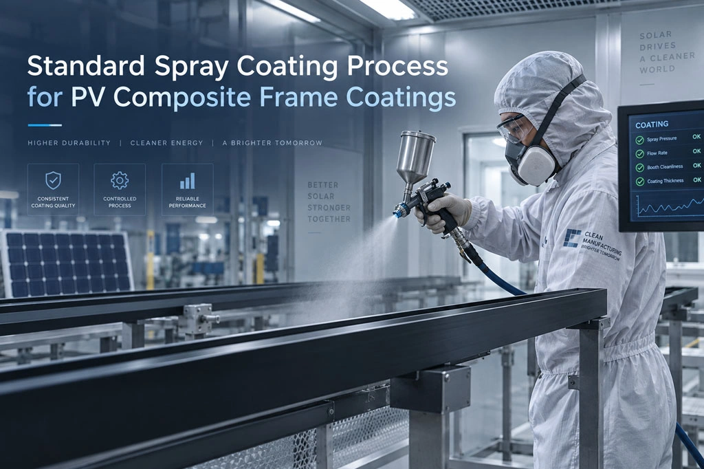 Spray Coating Process for PV Composite Frame Coatings